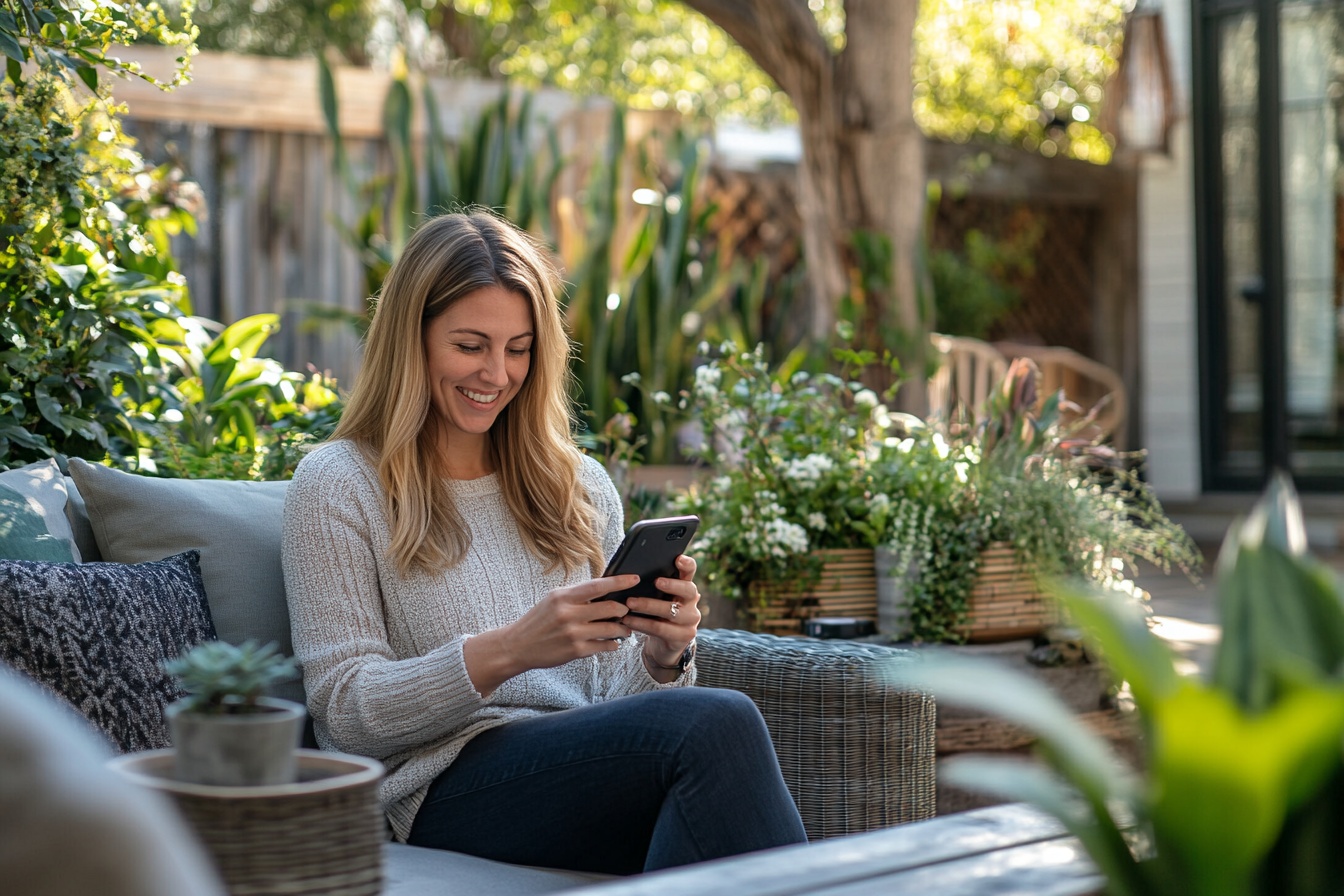 Woman using phone