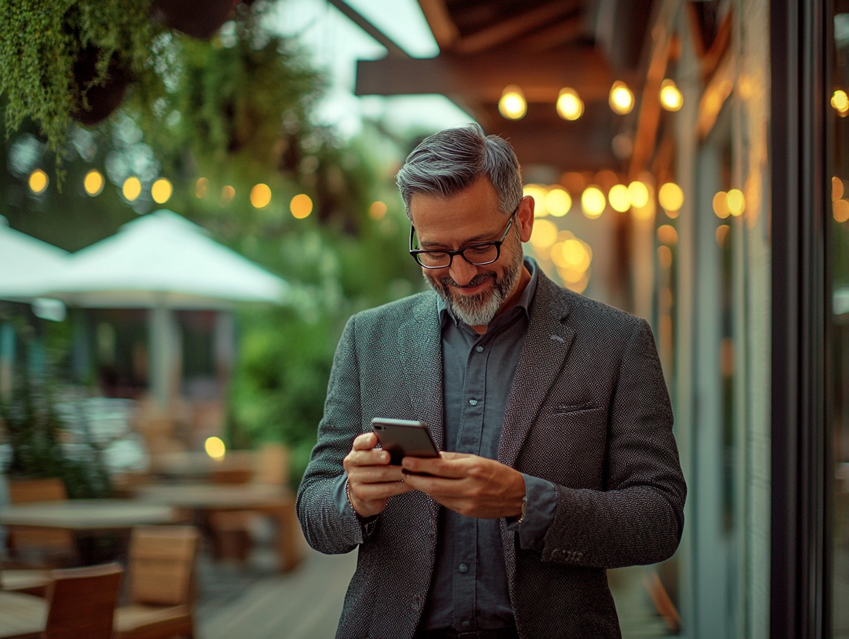 Man using phone