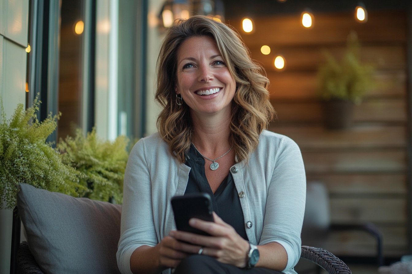 Woman using phone